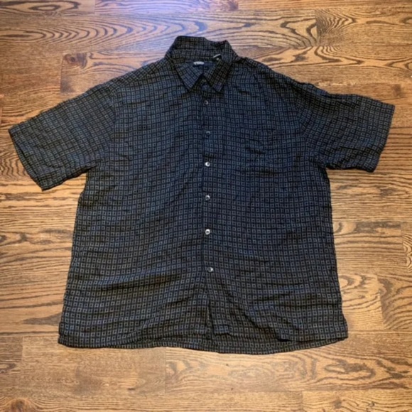 Mondo Di Marco Mens Button Down Shirt, Geometric Squares, Size XL - Picture 1 of 11